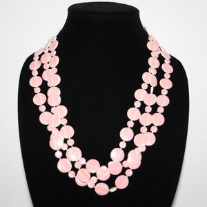 Vintage Jewelry - Beautiful long pink and white necklace 74" Vintage Jewelry - Beautiful long pink and white necklace 74"